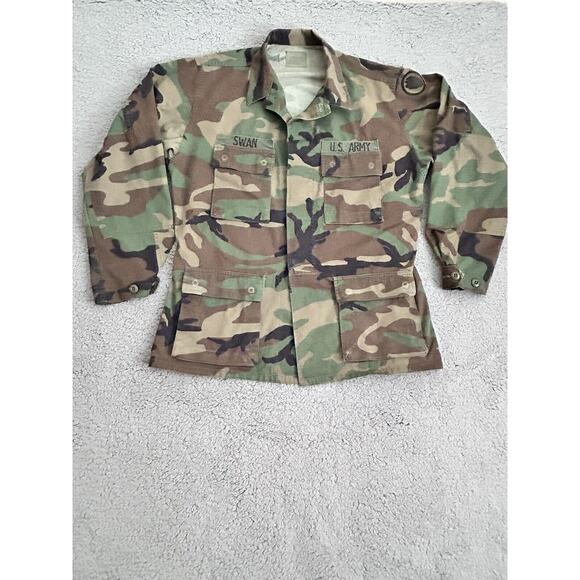 Woodland Other - US Military Jacket Men Medium Coat Camo Woodland Hot Weather BDU Patches
